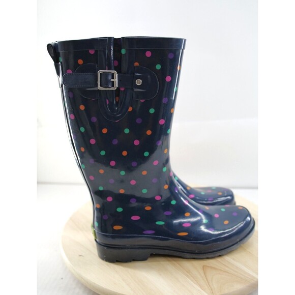 Western Chief Women’s Polka Dot Rain Boots‎ Size 7 - Picture 1 of 15